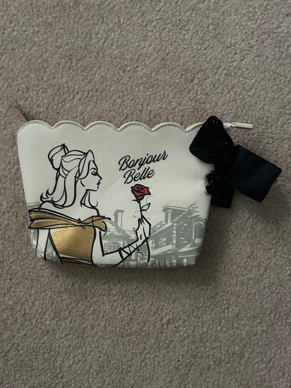 Brand New Disney Beauty and the Beast Belle Cosmetic Bag Pouch
